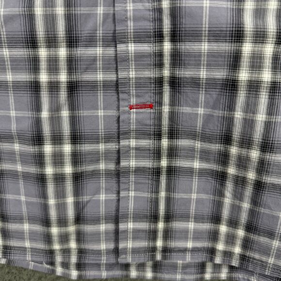 Gustin Shirt Mens Large Gray Plaid Slim Fit Button Down Long Sleeve Preppy - Picture 5 of 14